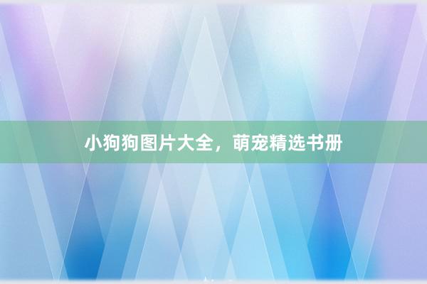 小狗狗图片大全，萌宠精选书册